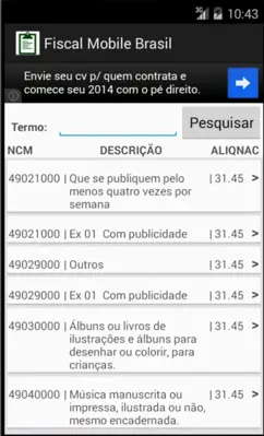 Fiscal Mobile Brasil android App screenshot 0